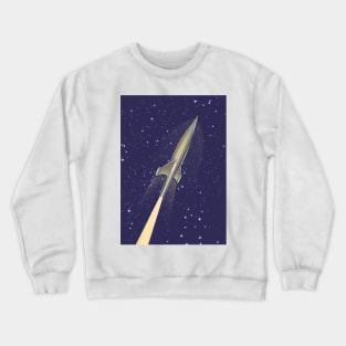 Vintage Space Rocket Crewneck Sweatshirt